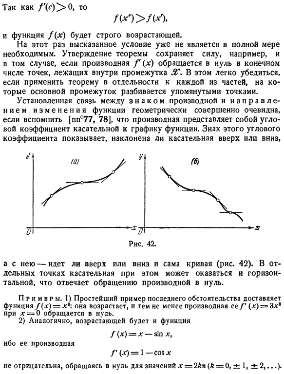 Условие монотонности функции