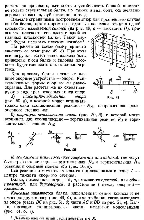 Балки и их опоры