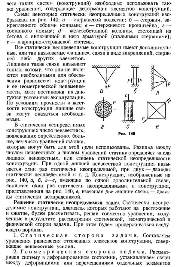 Статически неопределимые конструкции