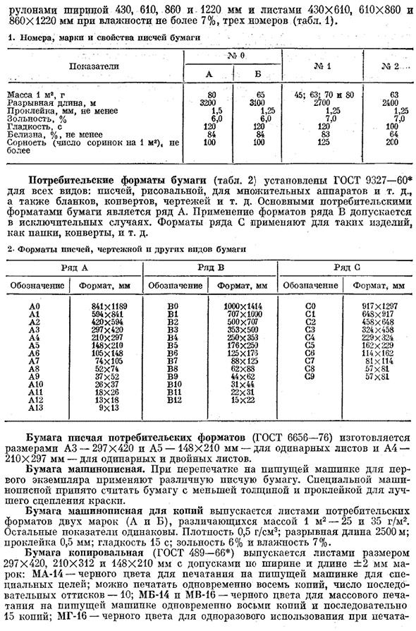 Писчая бумага