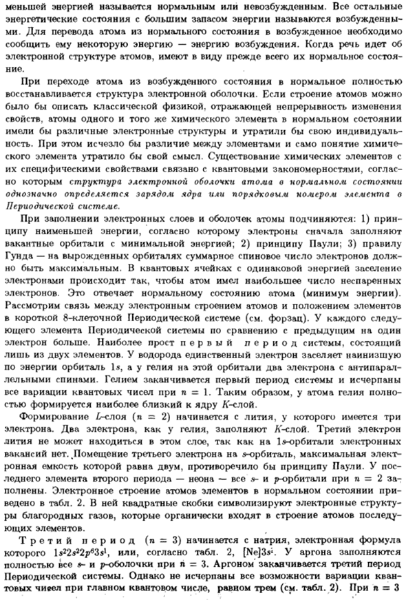 Периодическая система элементов и электронная структура атомов