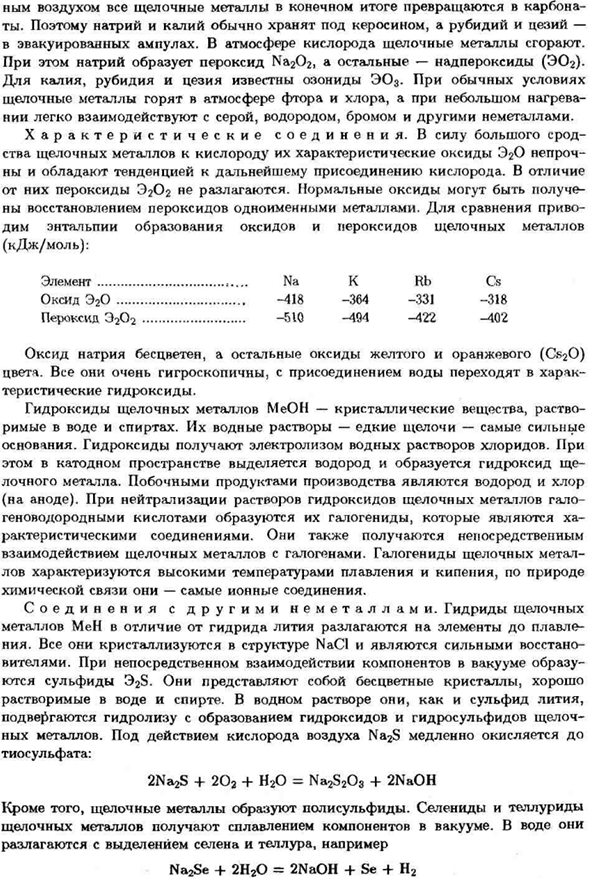 Щелочные металлы