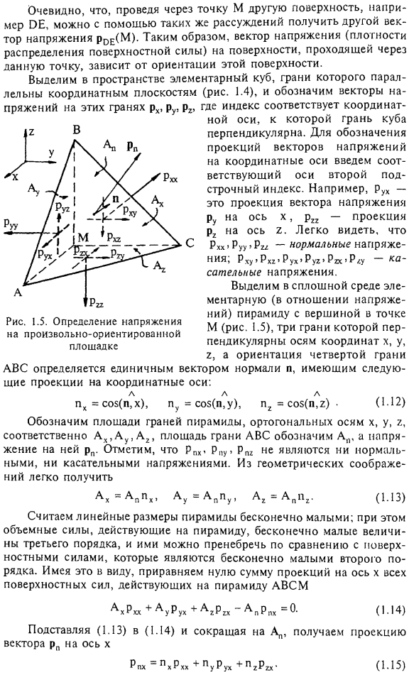 Напряженное состояние в точке сплошной среды. Тензор напряжений