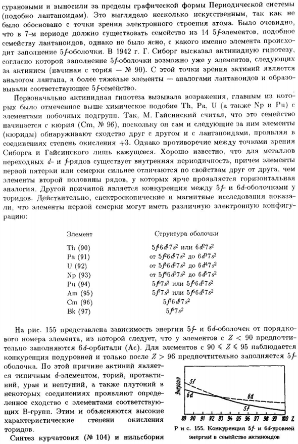 Металлы семейства актинидов