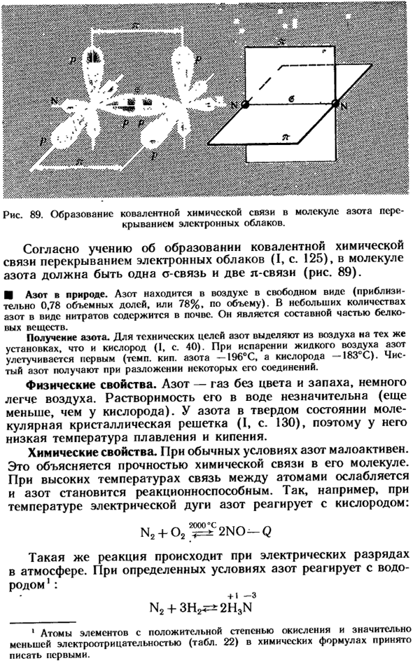 Азот. Физические и химические свойства азота
