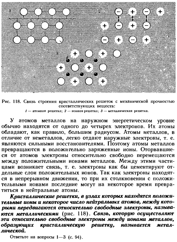 Положение металлов в периодической системе и особенности строения атомов