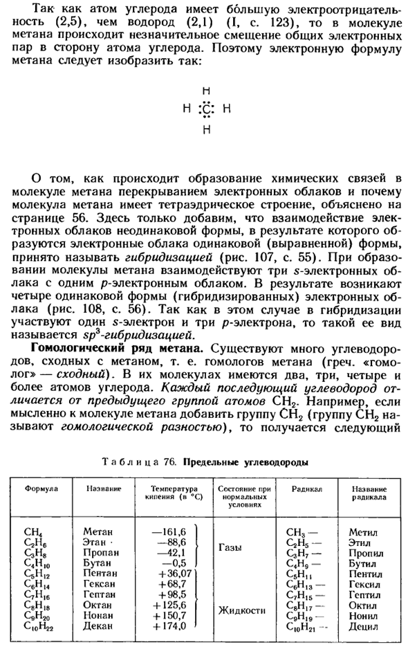 Предельные углеводороды (алканы или парафины)