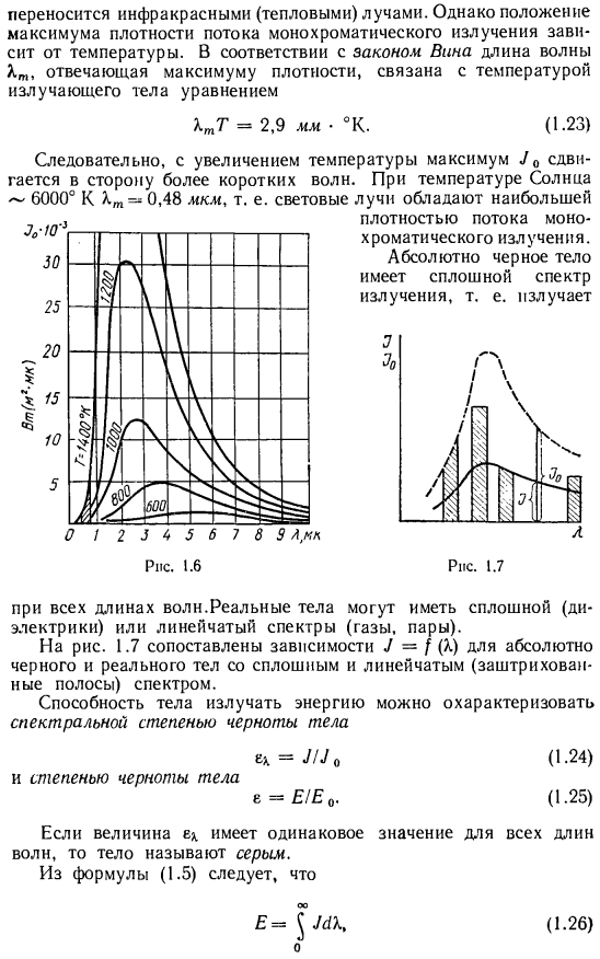 Законы теплообмена излучением