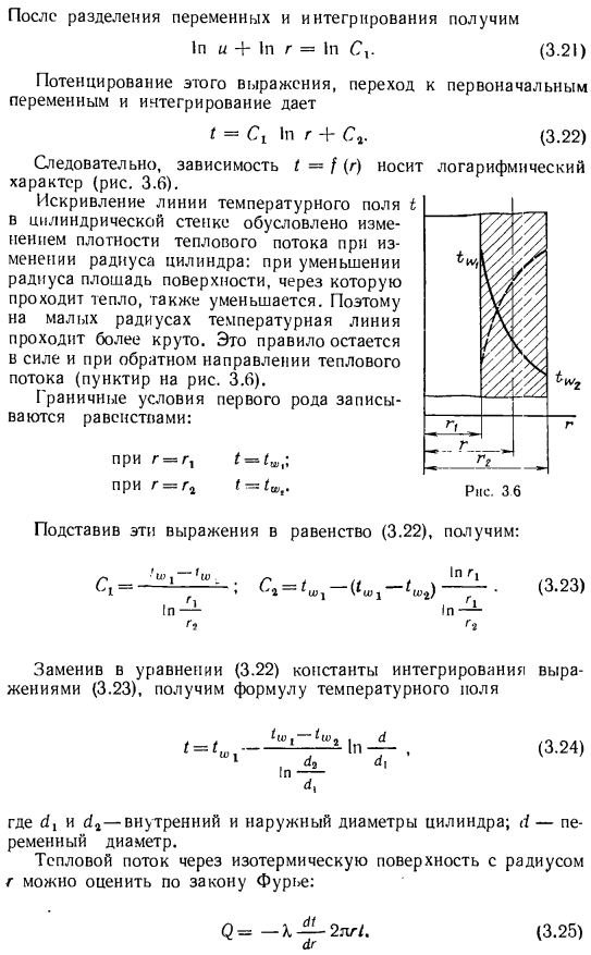 Теплопроводность цилиндрической стенки