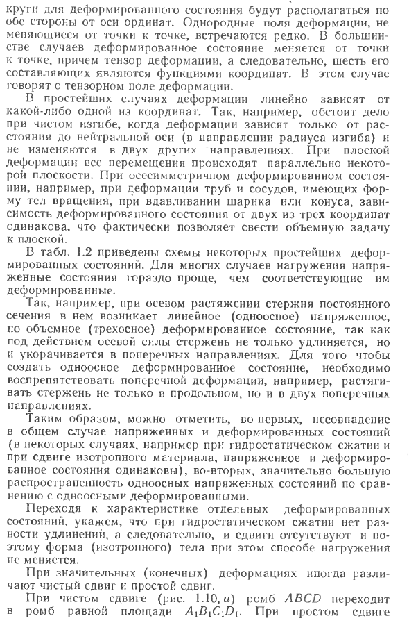 Некоторые сведения из механики. Напряжения и деформации в непрерывных однородных средах