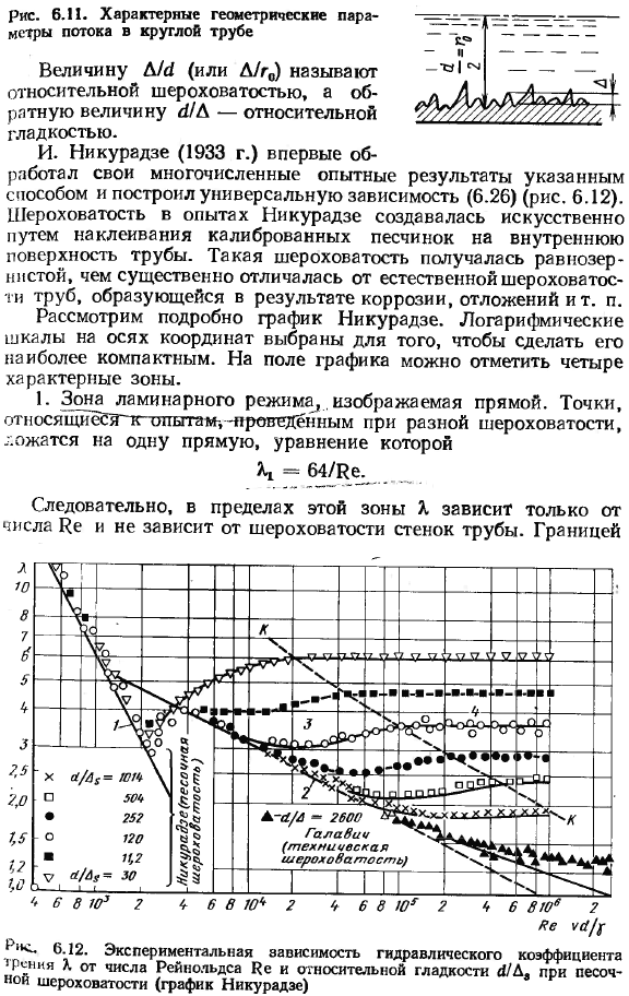 Сопротивления по длине. Гидравлический коэффициент трения.