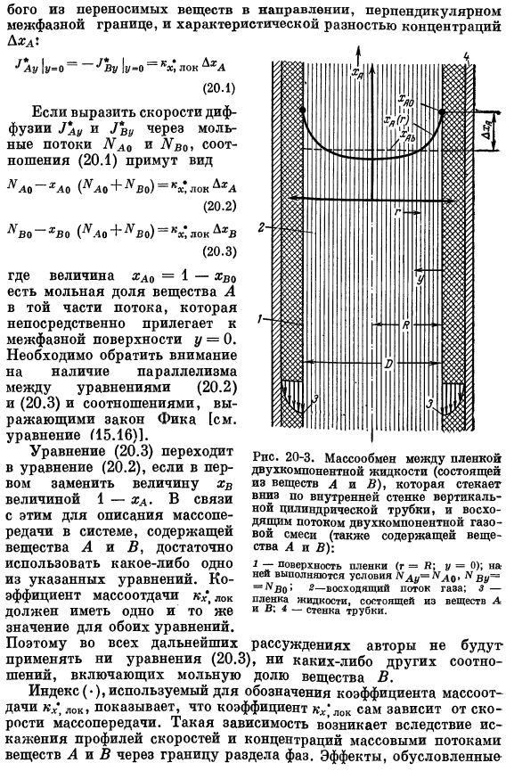 Определение коэффициентов массоотдачи