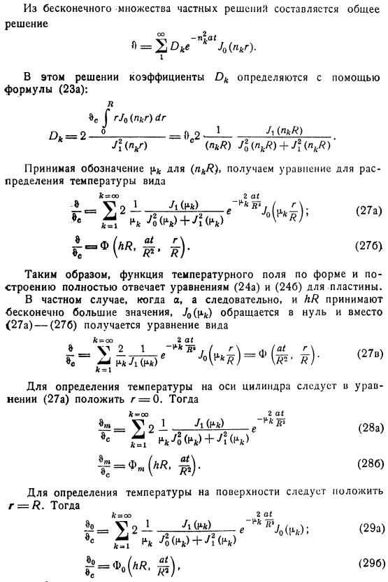 Температурное поле стремится к равновесию. Цилиндр