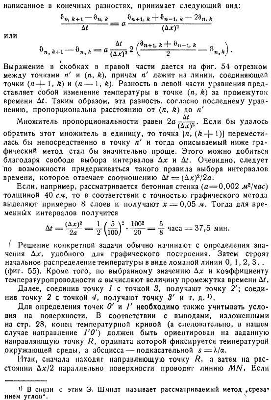 Применение метода конечных разностей