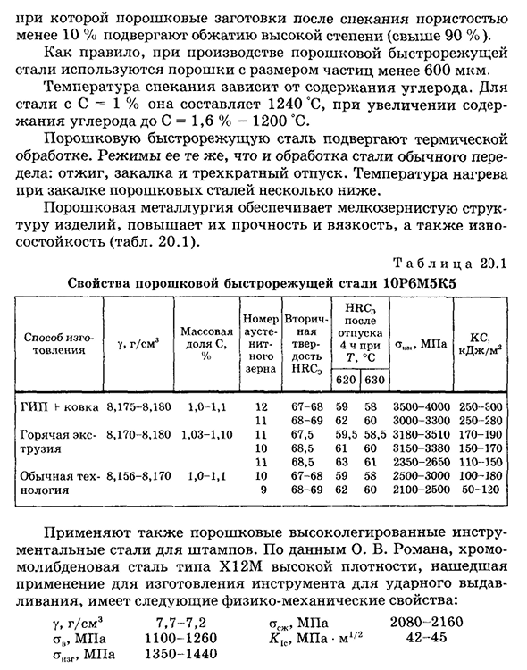 Инструментальные порошковые стали