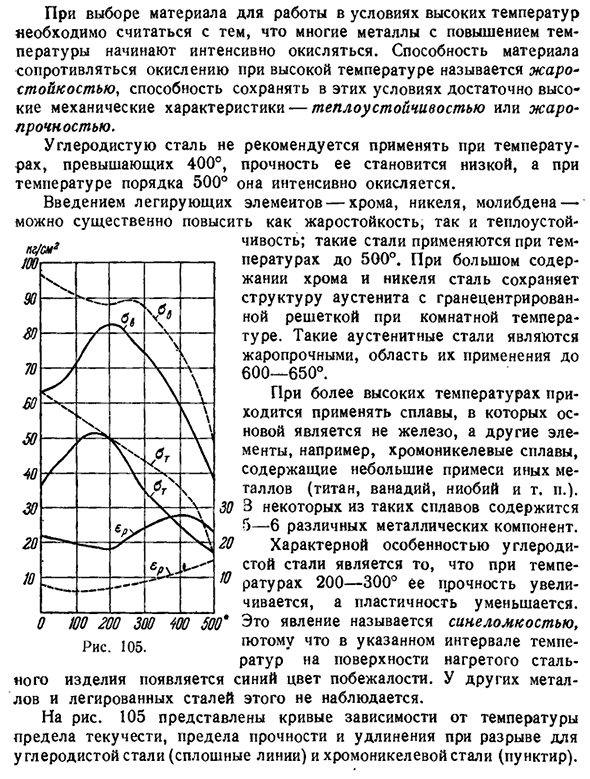 Влияние повышенной температуры на механические свойства