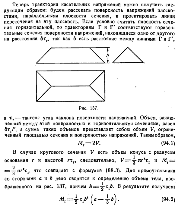 Предельное состояние закрученного стержня из идеально-пластического материала