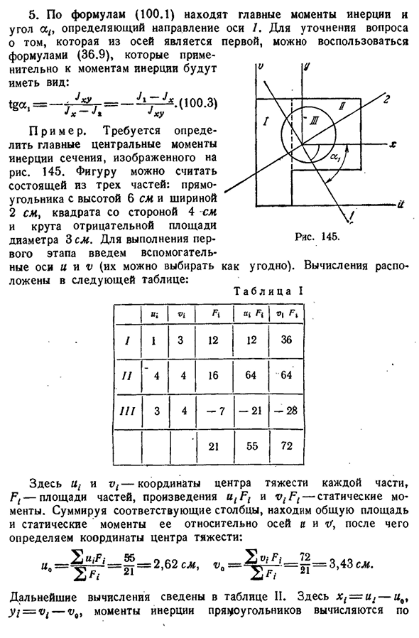 Главные оси и главные моменты инерции