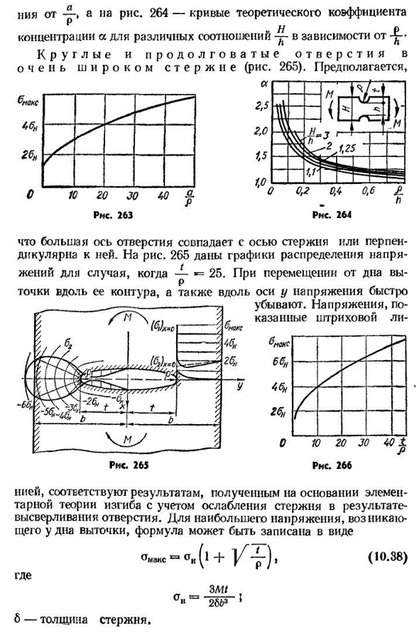 Концентрация напряжений при изгибе