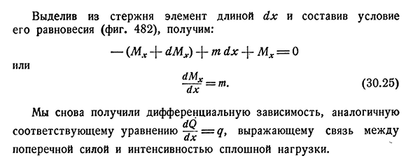 Дифференциальные зависимости между силовыми величинами