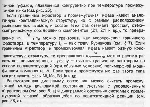 Диаграммы состояния систем с промежуточными фазами, образующимися в твердом состоянии