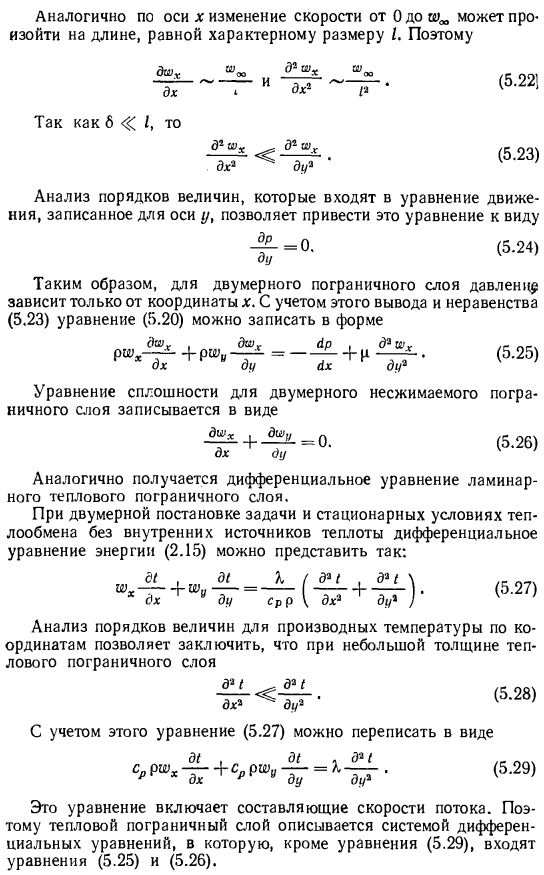 Понятие о теории пограничного слоя