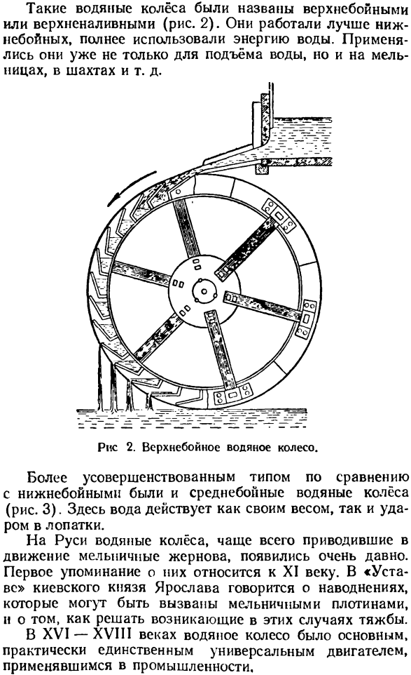 Водяные колеса.