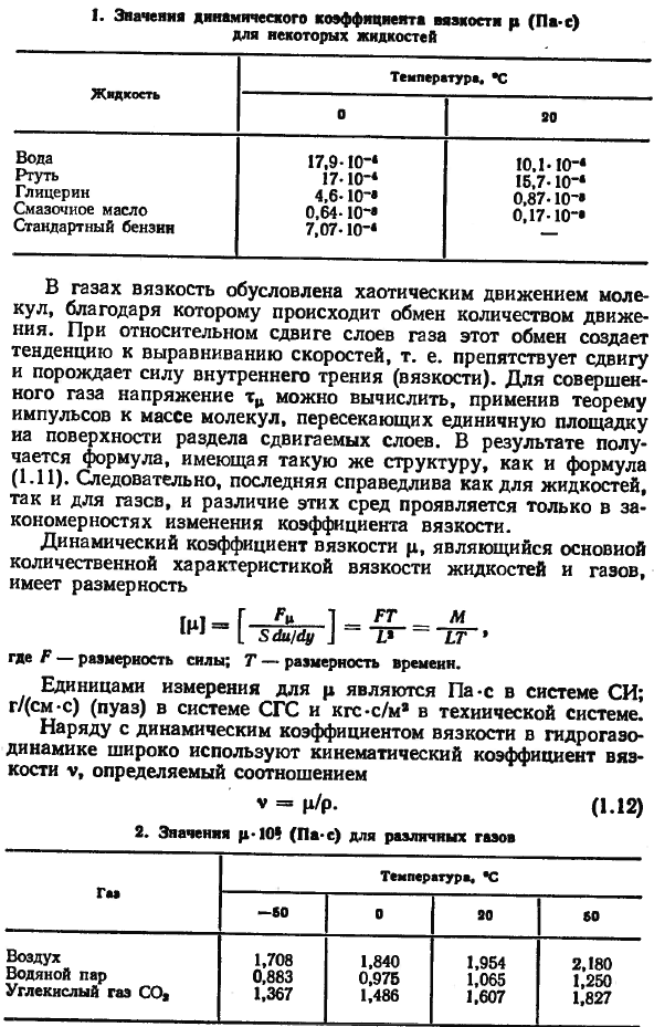 Вязкость жидкостей и газов