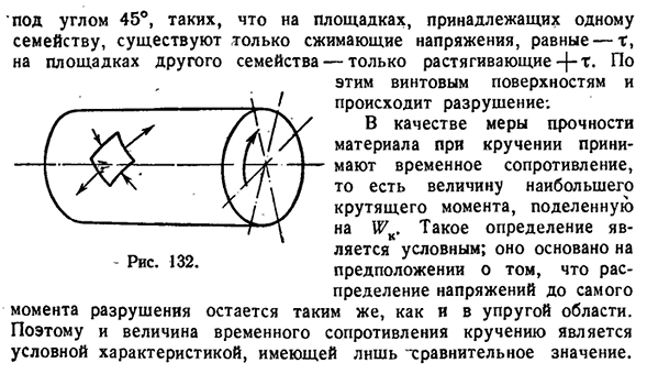 Опытное исследование кручения