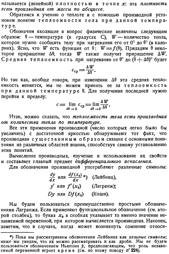 Определение производной