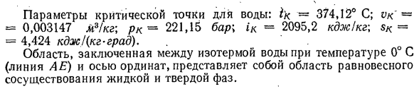 Особенности диаграммы водяного пара