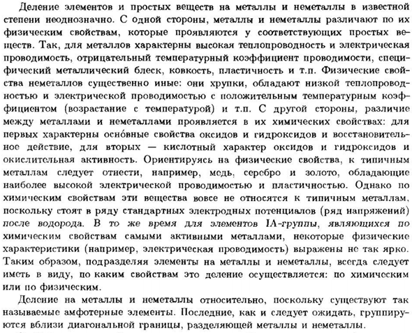 Металлы и неметаллы в Периодической системе