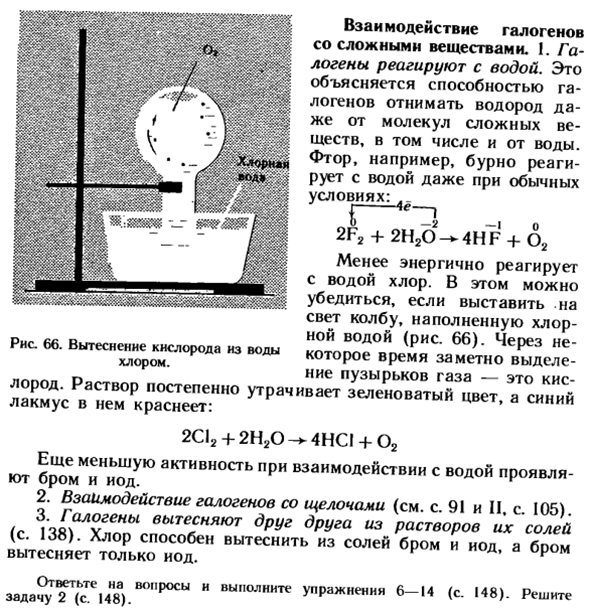 Химические свойства галогенов