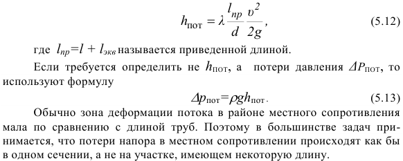 Гидравлические сопротивления.