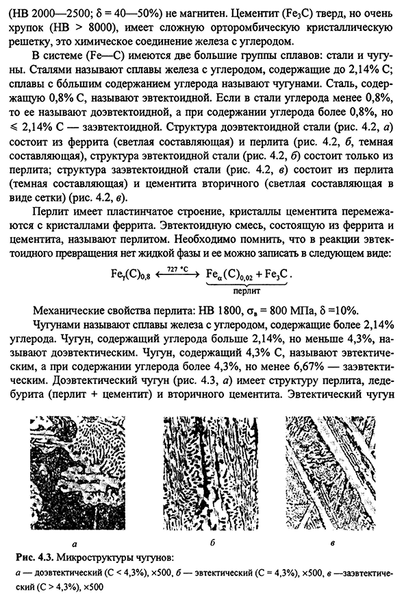 Диаграмма состояния железо — углерод