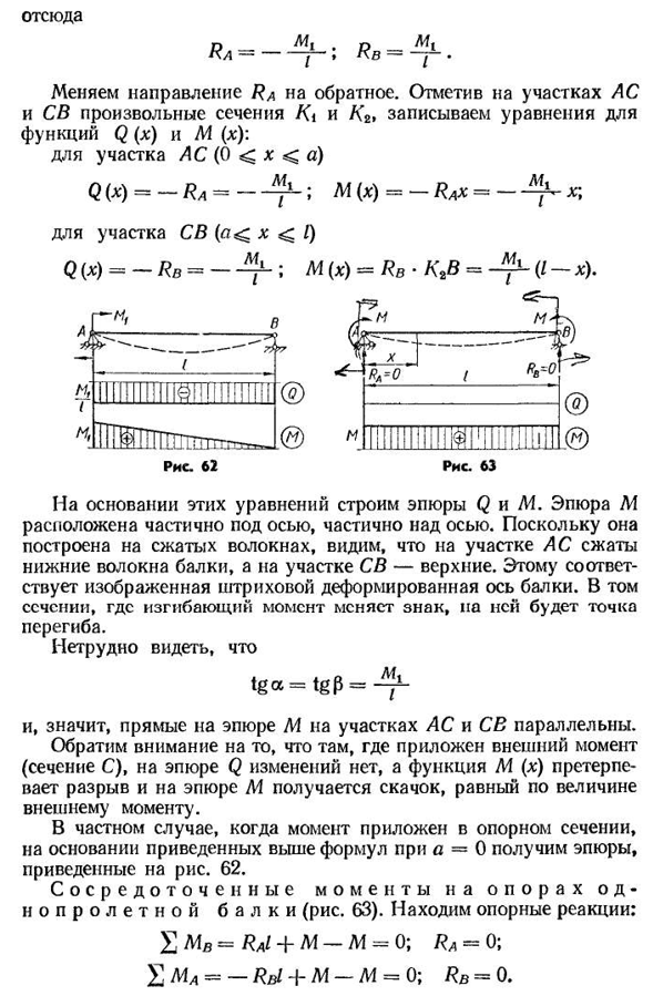 Построение эпюр q и m в балках