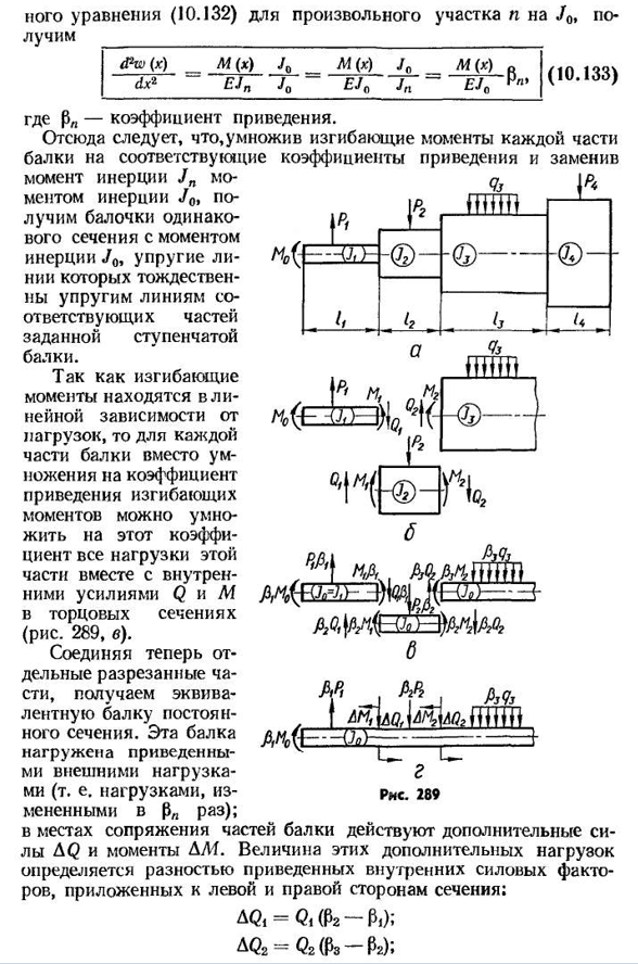 Расчет балок переменного сечения на прочность и жесткость