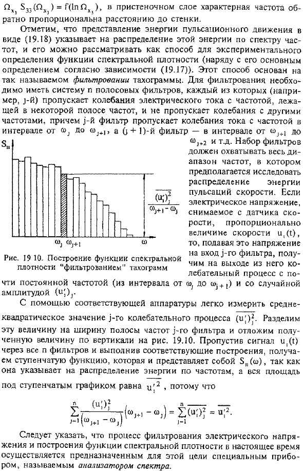 Частотные характеристики турбулентности