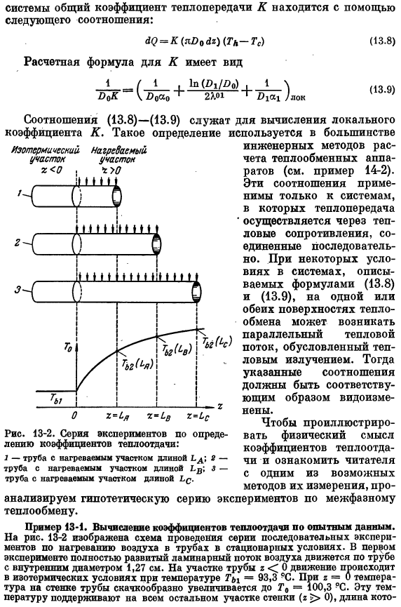 Определение коэффициента теплоотдачи