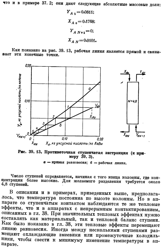 Аналитические зависимости для числа теоретических ступеней