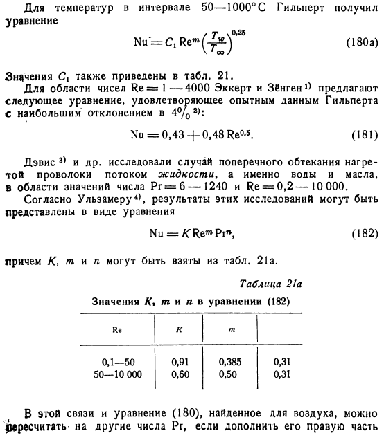 Теплоотдача кругового цилиндра