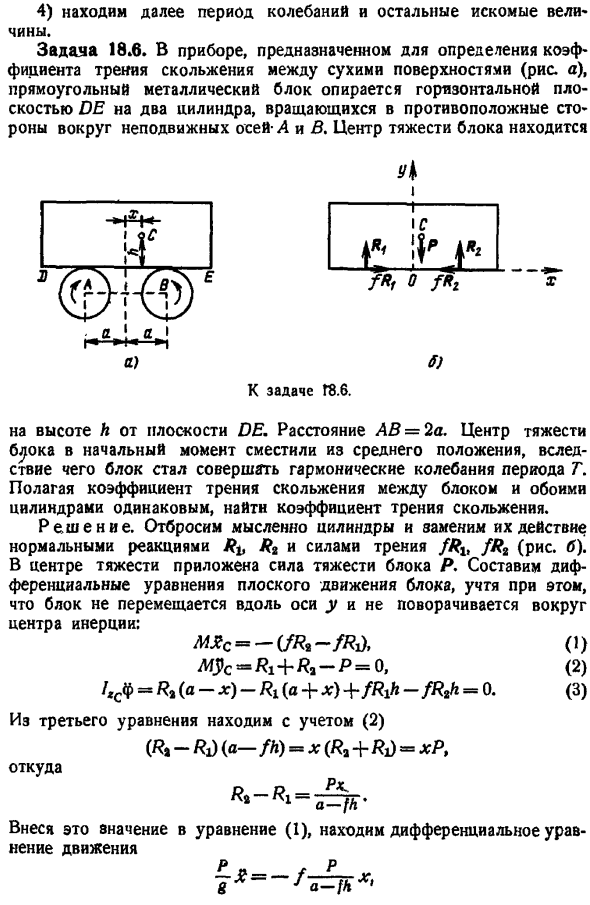 Свободные колебания системы с одной степенью свободы