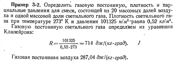 Газовая постоянная смеси газов.