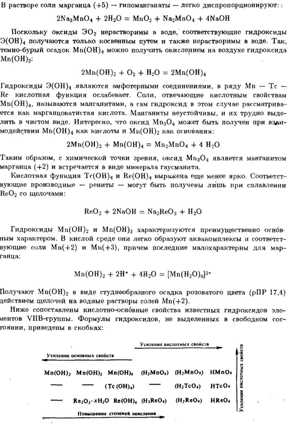 Подгруппа марганца