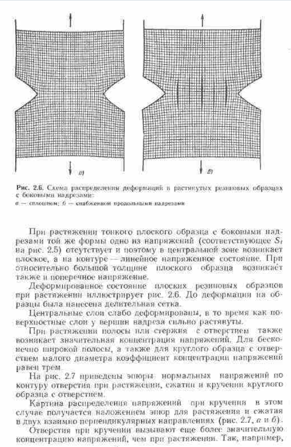 Некоторые напряженные и деформированные состояния в упругой области