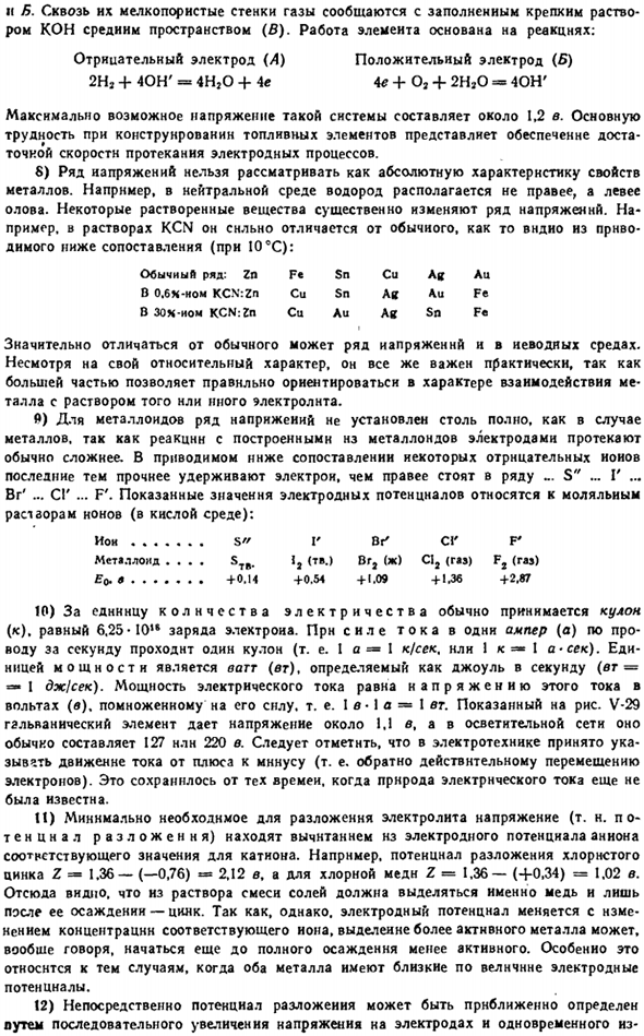 Химия и электрический ток