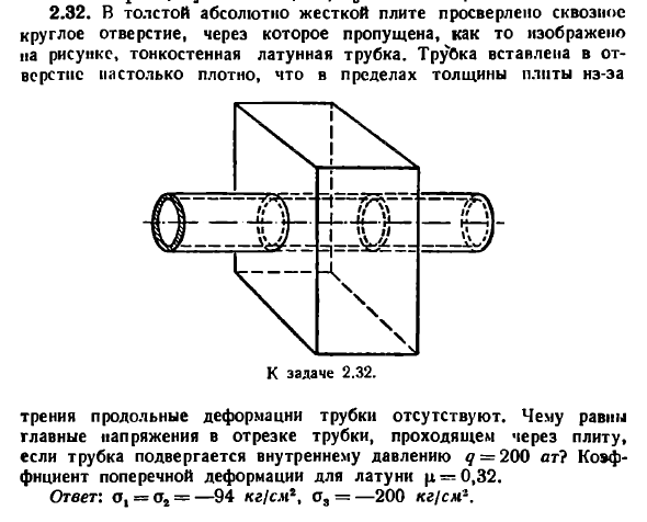 Задача 2.32. В толстой абсолютно жесткой

