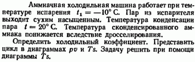 Задача 58 Аммиачная холодильная машина работает