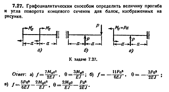 Задача 7.27. Графоаналитическим способом определить
