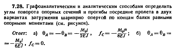 Задача 7.28. Графоаналитическим и аналитическим
